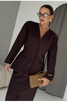 Жакет DAVA 3138 шоколад Жакет DAVA 3138 шоколад