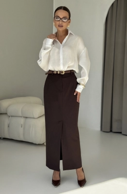 Юбка DAVA 5207 шоколад  Юбка DAVA 5207 шоколад