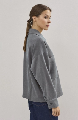 Пальто DAVA 7003 серый   Пальто DAVA 7003 серый