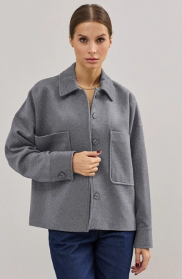 Пальто DAVA 7003 серый   Пальто DAVA 7003 серый