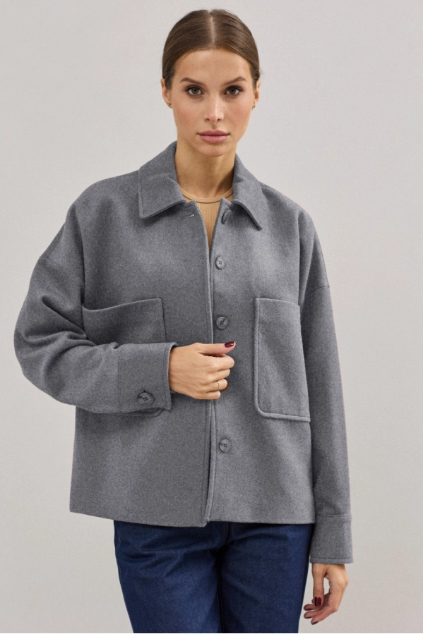 Пальто DAVA 7003 серый  Пальто DAVA 7003 серый