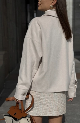 Пальто DAVA 7003 жемчужный  Пальто DAVA 7003 жемчужный