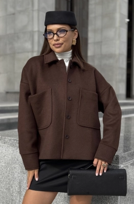 Пальто DAVA 7003 шоколад Пальто DAVA 7003 шоколад