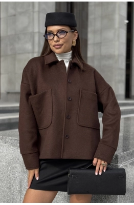 Пальто DAVA 7003 шоколад