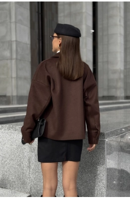 Пальто DAVA 7003 шоколад Пальто DAVA 7003 шоколад