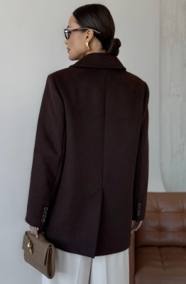 Пальто DAVA 7005 шоколад   Пальто DAVA 7005 шоколад