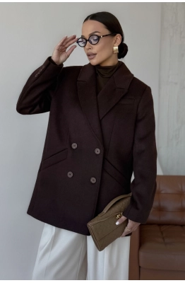 Пальто DAVA 7005 шоколад  