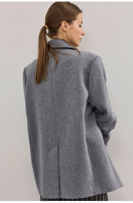 Пальто DAVA 7005 серый  