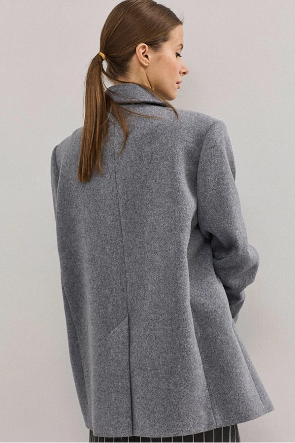 Пальто DAVA 7005 серый 