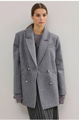 Пальто DAVA 7005 серый  
