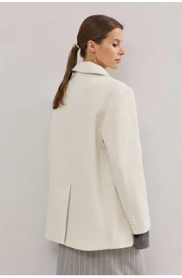 Пальто DAVA 7005 молочный 