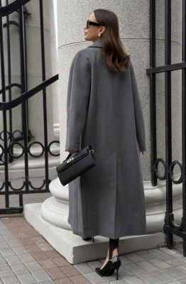 Пальто DAVA 7002 серый  