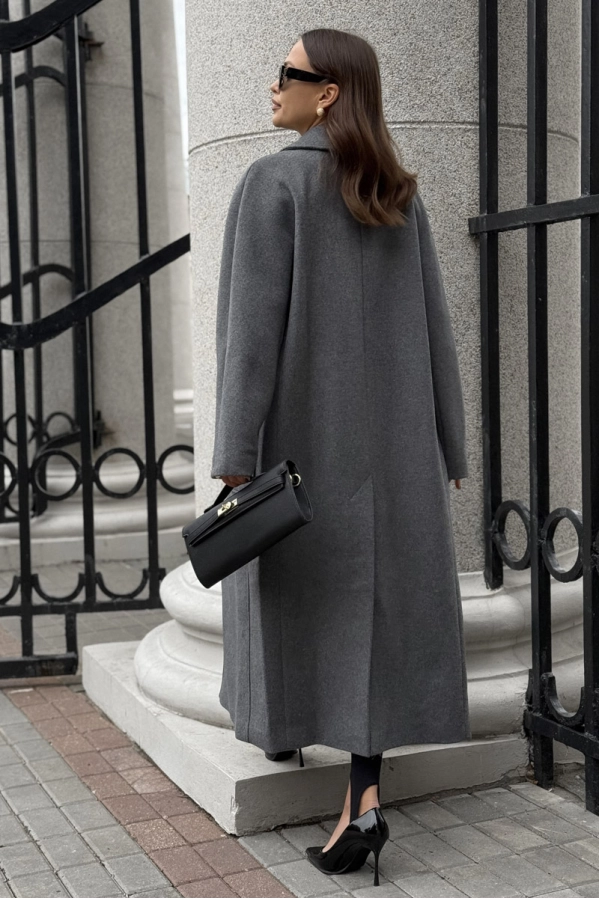 Пальто DAVA 7002 серый  Пальто DAVA 7002 серый