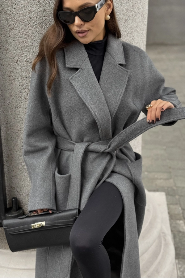 Пальто DAVA 7002 серый  Пальто DAVA 7002 серый