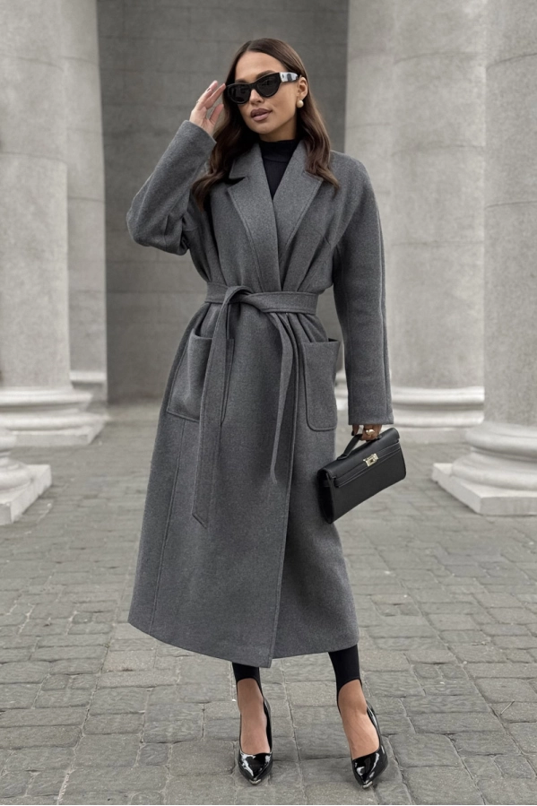 Пальто DAVA 7002 серый  Пальто DAVA 7002 серый