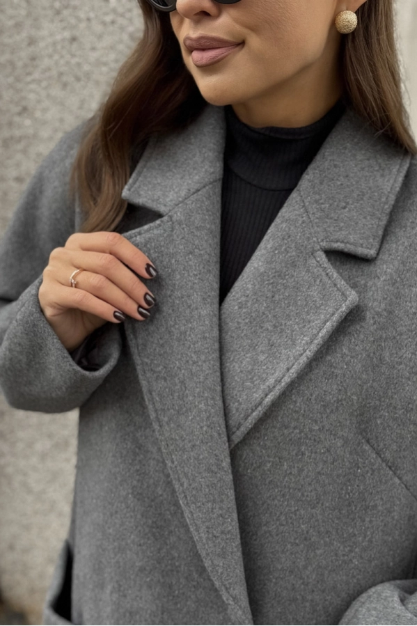 Пальто DAVA 7002 серый  Пальто DAVA 7002 серый