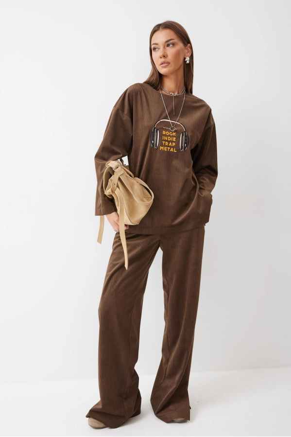 Костюм Lyushe 4182 коричневый