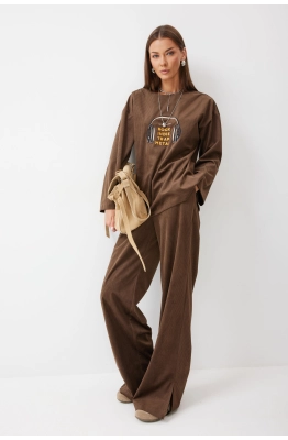 Костюм Lyushe 4182 коричневый 