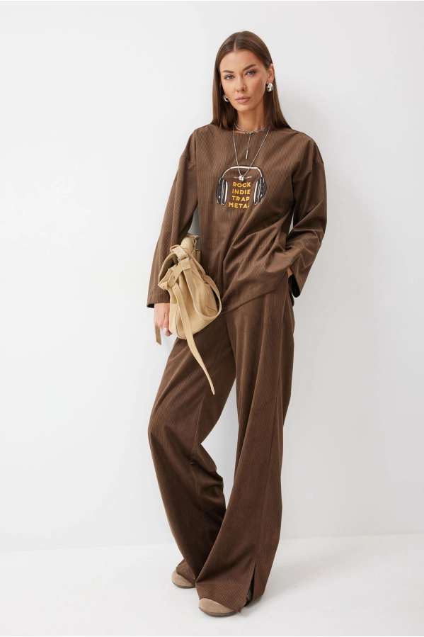 Костюм Lyushe 4182 коричневый