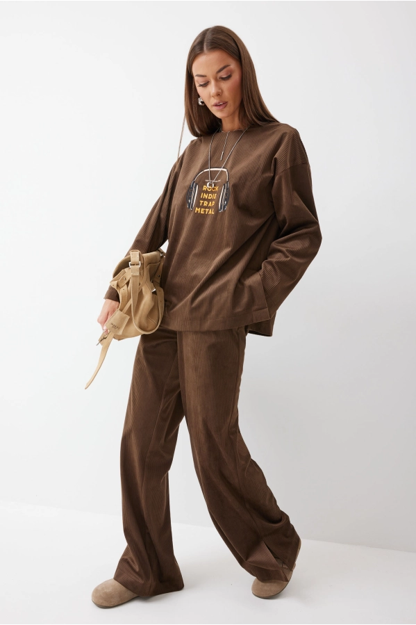 Костюм Lyushe 4182 коричневый