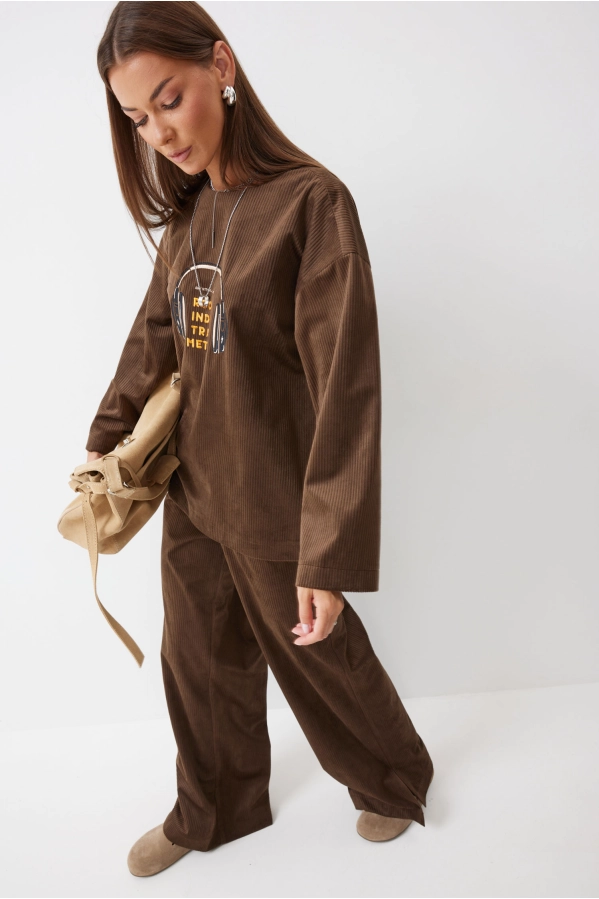 Костюм Lyushe 4182 коричневый