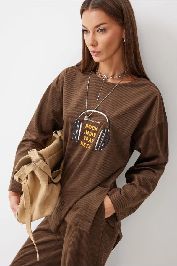 Костюм Lyushe 4182 коричневый