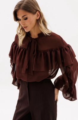 Блуза EOLA 2935 шоколад 