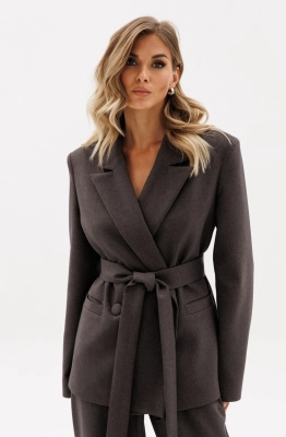 Жакет EOLA 2945 серо-коричневый меланж 