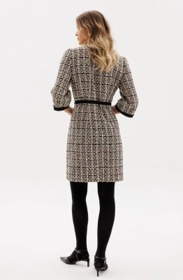 Платье EOLA 2952 бежево-черная клетка  Платье EOLA 2952 бежево-черная клетка