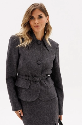 Жакет EOLA 2960 темно-серый меланж 