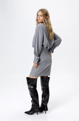Платье PiRS 6281 серый  Платье PiRS 6281 серый