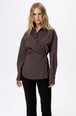 Рубашка PiRS 6208 серо-коричневый 