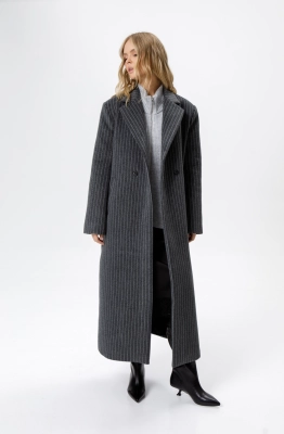 Пальто PiRS 6327 серый 