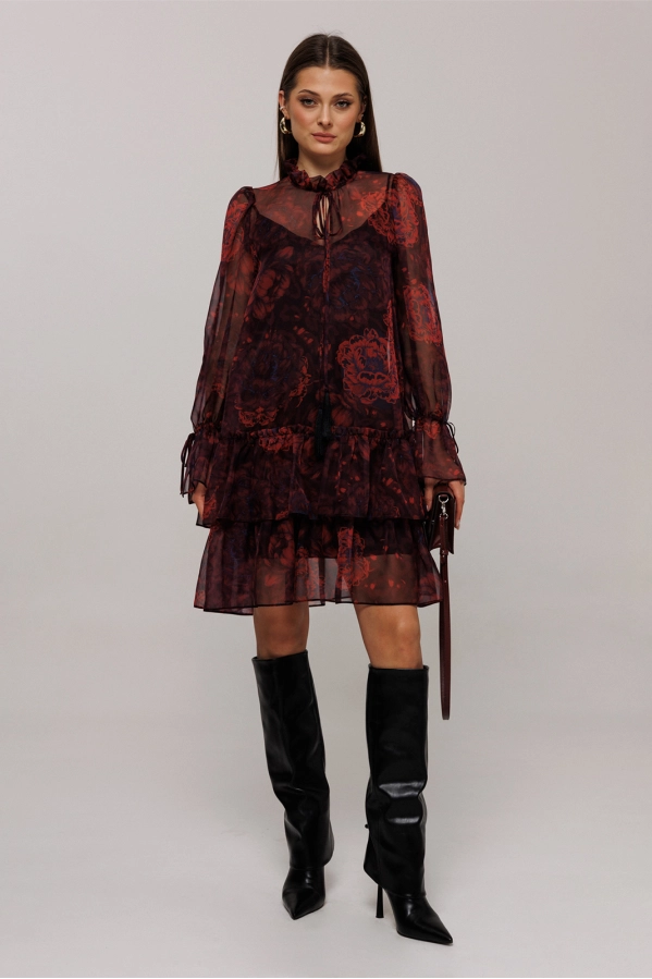 Платье Buter 3174 бордовый Платье Buter 3174 бордовый