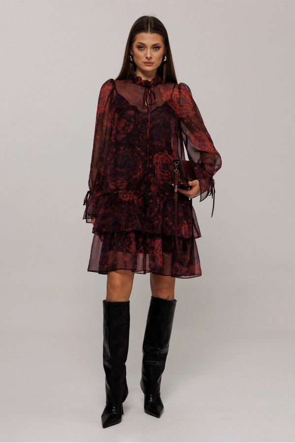 Платье Buter 3174 бордовый Платье Buter 3174 бордовый