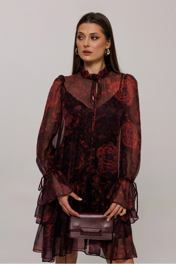 Платье Buter 3174 бордовый Платье Buter 3174 бордовый