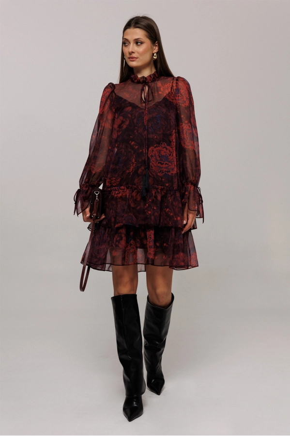 Платье Buter 3174 бордовый Платье Buter 3174 бордовый