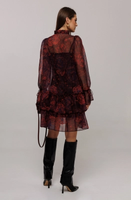 Платье Buter 3174 бордовый  Платье Buter 3174 бордовый