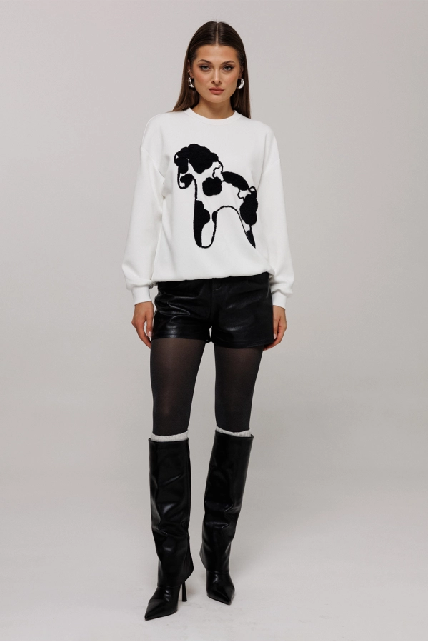 Джемпер Buter 3212 молочный Джемпер Buter 3212 молочный