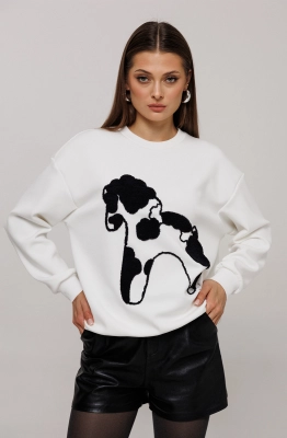 Джемпер Buter 3212 молочный  Джемпер Buter 3212 молочный