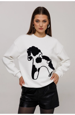 Джемпер Buter 3212 молочный  Джемпер Buter 3212 молочный