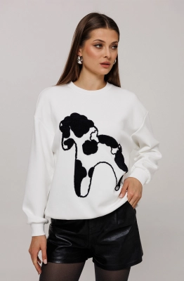 Джемпер Buter 3212 молочный  Джемпер Buter 3212 молочный