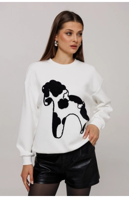 Джемпер Buter 3212 молочный  Джемпер Buter 3212 молочный