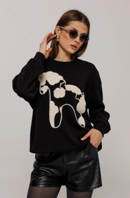 Джемпер Buter 3212 черный  Джемпер Buter 3212 черный