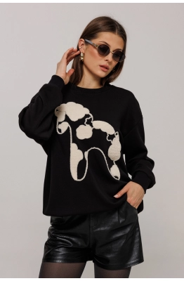 Джемпер Buter 3212 черный  Джемпер Buter 3212 черный