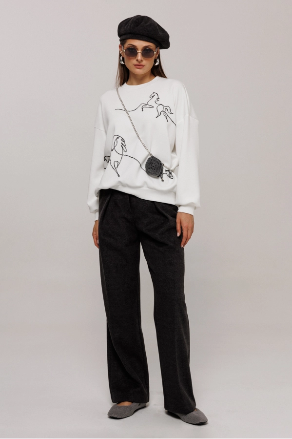 Джемпер Buter 3213 молочный Джемпер Buter 3213 молочный