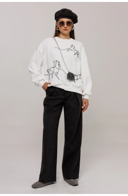 Джемпер Buter 3213 молочный  Джемпер Buter 3213 молочный