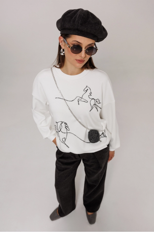 Джемпер Buter 3213 молочный Джемпер Buter 3213 молочный