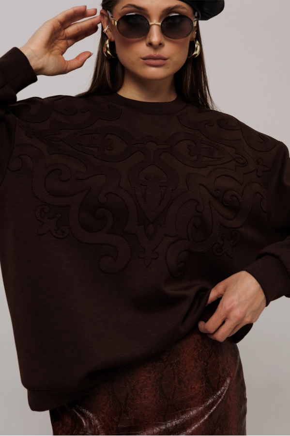 Джемпер Buter 3214 коричневый Джемпер Buter 3214 коричневый