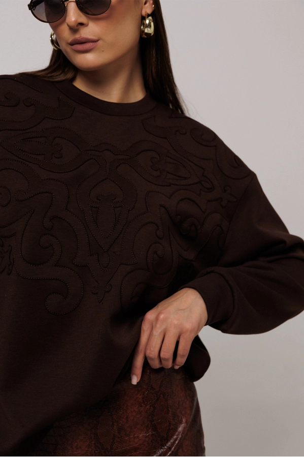 Джемпер Buter 3214 коричневый Джемпер Buter 3214 коричневый